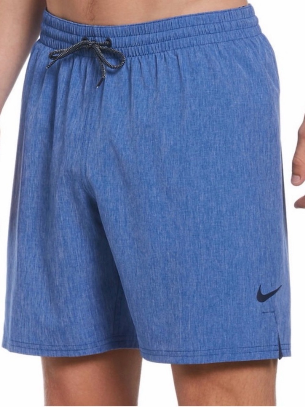 Nike Men's Heather Blue Shorts- Mesh Lined